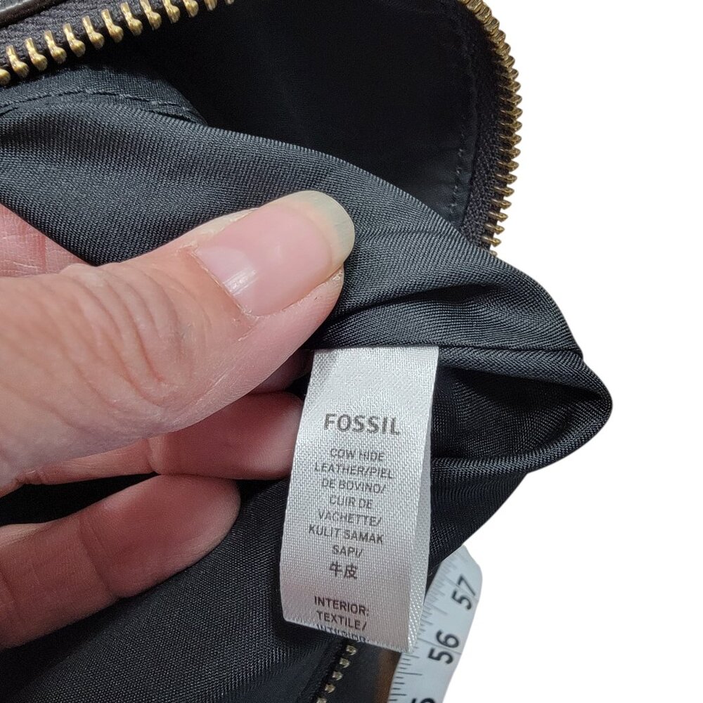 FOSSIL "Amelia" Black Pebbled Leather Hobo Bag, Excellent Used Condition - Picture 9 of 9
